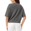 imageODODOS Modal Soft Short Sleeve TShirts for Women Oversized Crew Neck Tee Relaxed Pullover TopsCharcoal