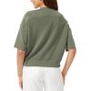imageODODOS Modal Soft Short Sleeve TShirts for Women Oversized Crew Neck Tee Relaxed Pullover TopsDark Sage