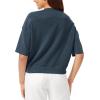 imageODODOS Modal Soft Short Sleeve TShirts for Women Oversized Crew Neck Tee Relaxed Pullover TopsDeep Blue