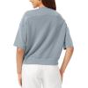 imageODODOS Modal Soft Short Sleeve TShirts for Women Oversized Crew Neck Tee Relaxed Pullover TopsGrey Blue