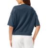 imageODODOS Modal Soft Short Sleeve TShirts for Women Oversized Crew Neck Tee Relaxed Pullover TopsNavy