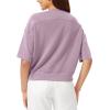 imageODODOS Modal Soft Short Sleeve TShirts for Women Oversized Crew Neck Tee Relaxed Pullover TopsTaro Purple