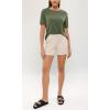 imageODODOS Modal Soft Short Sleeve Shirts for Women Crew Neck Yoga Tee Casual Workout TopsArmy Green