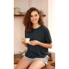 imageODODOS Modal Soft Short Sleeve Shirts for Women Crew Neck Yoga Tee Casual Workout TopsBlack