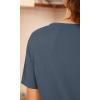 imageODODOS Modal Soft Short Sleeve Shirts for Women Crew Neck Yoga Tee Casual Workout TopsDark Blue