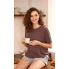 imageODODOS Modal Soft Short Sleeve Shirts for Women Crew Neck Yoga Tee Casual Workout TopsSangria