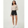 imageODODOS Womens PeachSoft All Day Boat Neck Cropped TShirts VWaist Comfort Long Sleeve TopsBeige
