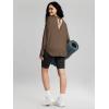 imageODODOS Womens PeachSoft HollowBack Long Sleeve Shirt with Thumb Holes Yoga ampamp Lounge TopNutria