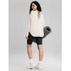imageODODOS Womens PeachSoft HollowBack Long Sleeve Shirt with Thumb Holes Yoga ampamp Lounge TopWhite