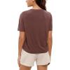 imageODODOS Modal Soft Short Sleeve Shirts for Women Crew Neck Yoga Tee Casual Workout TopsSangria