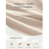 imageODODOS Womens Cozy French Terry Long Sleeve Shirt Crew Neck Curved Hem Soft ampamp Breathable Casual PulloverBeige