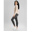 imageODODOS Womens Cozy French Terry Long Sleeve Shirt Crew Neck Curved Hem Soft ampamp Breathable Casual PulloverBeige