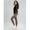 imageODODOS Womens Cozy French Terry Long Sleeve Shirt Crew Neck Curved Hem Soft ampamp Breathable Casual PulloverBlack