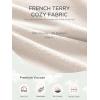 imageODODOS Womens Cozy French Terry Long Sleeve Shirt Crew Neck Curved Hem Soft ampamp Breathable Casual PulloverVanilla Ice