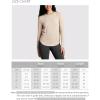imageODODOS Womens Cozy French Terry Long Sleeve Shirt Crew Neck Curved Hem Soft ampamp Breathable Casual PulloverVanilla Ice