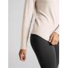 imageODODOS Womens Cozy French Terry Long Sleeve Shirt Crew Neck Curved Hem Soft ampamp Breathable Casual PulloverVanilla Ice