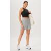 imageODODOS Double Layer High Neck Crop Tank for Women Cloud Feeling Sleeveless Casual Yoga Cropped TopsOnyx Black