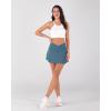 imageODODOS Womens Tennis Skirts with Pockets Crossover High Waist Builtin Shorts Athletic Golf SkortsAegean Blue