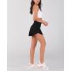 imageODODOS Womens Tennis Skirts with Pockets Crossover High Waist Builtin Shorts Athletic Golf SkortsBlack