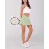 imageODODOS Womens Tennis Skirts with Pockets Crossover High Waist Builtin Shorts Athletic Golf SkortsBok Choy
