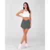 imageODODOS Womens Tennis Skirts with Pockets Crossover High Waist Builtin Shorts Athletic Golf SkortsCharcoal