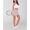 imageODODOS Womens Tennis Skirts with Pockets Crossover High Waist Builtin Shorts Athletic Golf SkortsFragrant Lilac