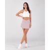 imageODODOS Womens Tennis Skirts with Pockets Crossover High Waist Builtin Shorts Athletic Golf SkortsFragrant Lilac