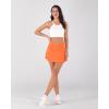 imageODODOS Womens Tennis Skirts with Pockets Crossover High Waist Builtin Shorts Athletic Golf SkortsPapaya
