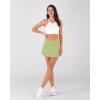 imageODODOS Womens Tennis Skirts with Pockets Crossover High Waist Builtin Shorts Athletic Golf SkortsWinter Pear