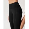 imageODODOS 2Pack High Waist Workout Capris with Pockets for Women 14quot  19quot Yoga Capri Leggings1blackblack