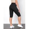 imageODODOS 2Pack High Waist Workout Capris with Pockets for Women 14quot  19quot Yoga Capri Leggings1blackblack