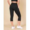 imageODODOS 2Pack High Waist Workout Capris with Pockets for Women 14quot  19quot Yoga Capri Leggings1blackblack