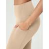 imageODODOS 2Pack High Waist Workout Capris with Pockets for Women 14quot  19quot Yoga Capri LeggingsBlackbeige
