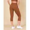 imageODODOS 2Pack High Waist Workout Capris with Pockets for Women 14quot  19quot Yoga Capri LeggingsBlackcaramel