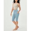 imageODODOS 2Pack High Waist Workout Capris with Pockets for Women 14quot  19quot Yoga Capri LeggingsBlackchambray