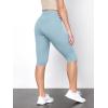 imageODODOS 2Pack High Waist Workout Capris with Pockets for Women 14quot  19quot Yoga Capri LeggingsBlackchambray