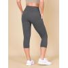 imageODODOS 2Pack High Waist Workout Capris with Pockets for Women 14quot  19quot Yoga Capri LeggingsBlackcharcoal
