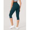 imageODODOS 2Pack High Waist Workout Capris with Pockets for Women 14quot  19quot Yoga Capri LeggingsBlackforest Teal