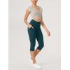 imageODODOS 2Pack High Waist Workout Capris with Pockets for Women 14quot  19quot Yoga Capri LeggingsBlackforest Teal