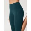 imageODODOS 2Pack High Waist Workout Capris with Pockets for Women 14quot  19quot Yoga Capri LeggingsBlackforest Teal