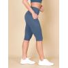 imageODODOS 2Pack High Waist Workout Capris with Pockets for Women 14quot  19quot Yoga Capri LeggingsBlackink Blue