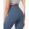 imageODODOS 2Pack High Waist Workout Capris with Pockets for Women 14quot  19quot Yoga Capri LeggingsBlackink Blue