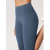 imageODODOS 2Pack High Waist Workout Capris with Pockets for Women 14quot  19quot Yoga Capri LeggingsBlackink Blue