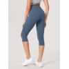 imageODODOS 2Pack High Waist Workout Capris with Pockets for Women 14quot  19quot Yoga Capri LeggingsBlackink Blue