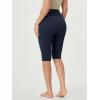 imageODODOS 2Pack High Waist Workout Capris with Pockets for Women 14quot  19quot Yoga Capri LeggingsBlacknavy