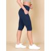 imageODODOS 2Pack High Waist Workout Capris with Pockets for Women 14quot  19quot Yoga Capri LeggingsBlacknavy