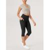 imageODODOS 2Pack High Waist Workout Capris with Pockets for Women 14quot  19quot Yoga Capri LeggingsBlackonyx Black Grey