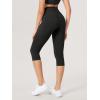 imageODODOS 2Pack High Waist Workout Capris with Pockets for Women 14quot  19quot Yoga Capri LeggingsBlackonyx Black Grey