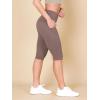 imageODODOS 2Pack High Waist Workout Capris with Pockets for Women 14quot  19quot Yoga Capri LeggingsBlackpurple Taupe