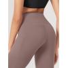 imageODODOS 2Pack High Waist Workout Capris with Pockets for Women 14quot  19quot Yoga Capri LeggingsBlackpurple Taupe